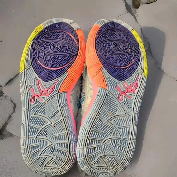 Nike Kyrie 6 GS Pool Party VI Irving Mavs Neon Retro RARE Size 7Y - Picture 5 of 10